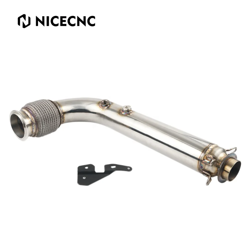 

NiceCNC 304 Stainless Steel Mid Exhaust Pipe with Bracket for Can-Am Maverick X3 2017-2021