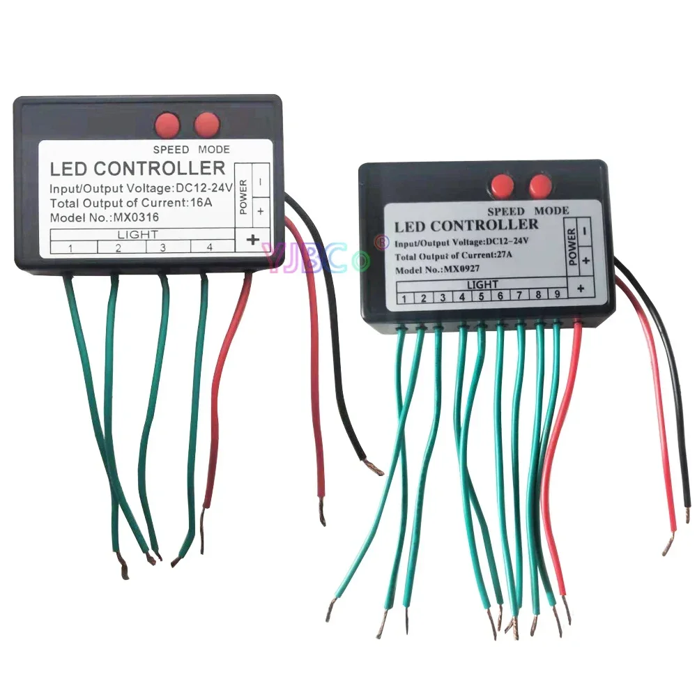 12 В 24 4 канала 9 каналов 16A/27A контроллер светодиодных лент взрыв воды вспышка знак