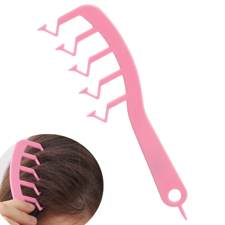 

Hairdressing Comb Hair Fluffy Comb Curly Bangs Hair Styling Tool for Salon Barber Hair Brush Hair Slit Z Shaped Hair Combing
