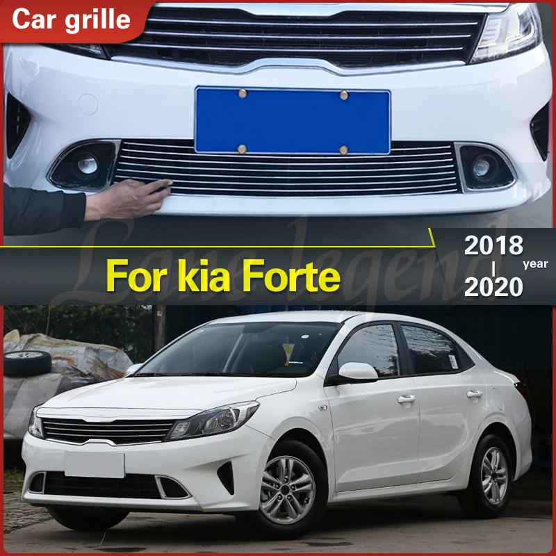 

High-quality Stainless Steel Front Bottom Grill Cover Grilles Trim Cover Car Grille Body Kit for Kia Forte 2018 2019 2020 Grills