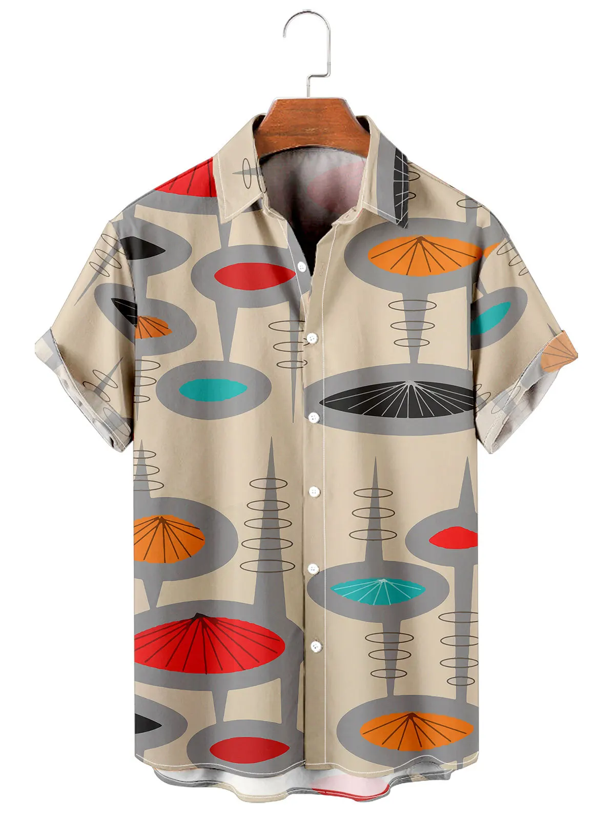 

Fashion Men's Y2K Hombre Shirt Hawaiian Shirt Viking Elements 3D Printed Comfortable Casual Short Sleeve Beach Oversized Clothes