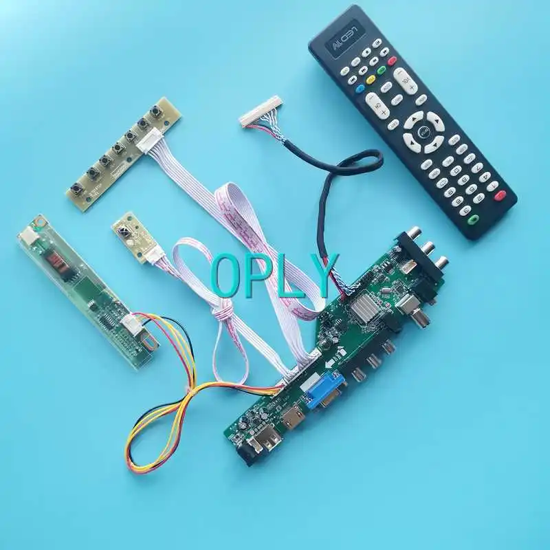 

For B140EW01 LP140WX1 DVB Digital LCD Display Driver Board 1-CCFL DIY Kit USB HDMI-Compatible VGA AV RF LVDS 30 Pin 1280*768 14"