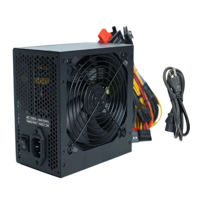 Gaming PC Power Supply Rated-500W Mine PSU 24Pin ATX 12V Full Modular Miner Desktop Computer Power Source