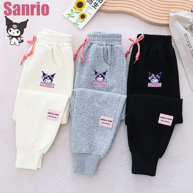 

Sanrio Kuromi Kawaii Cartoon Children's Pants Girls Fall and Winter New Fashion Casual Sweatpants Students Sports Cute Pants