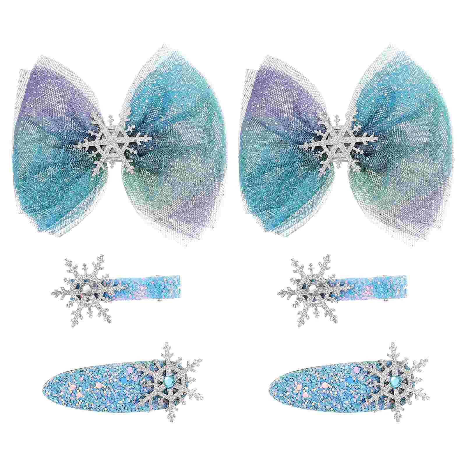 

Hair Christmas Bow Clips Holiday Barrettes Snowflake Accessories Party Headdresses Hairpins Bowknot Bows Hairclips Kids Clip