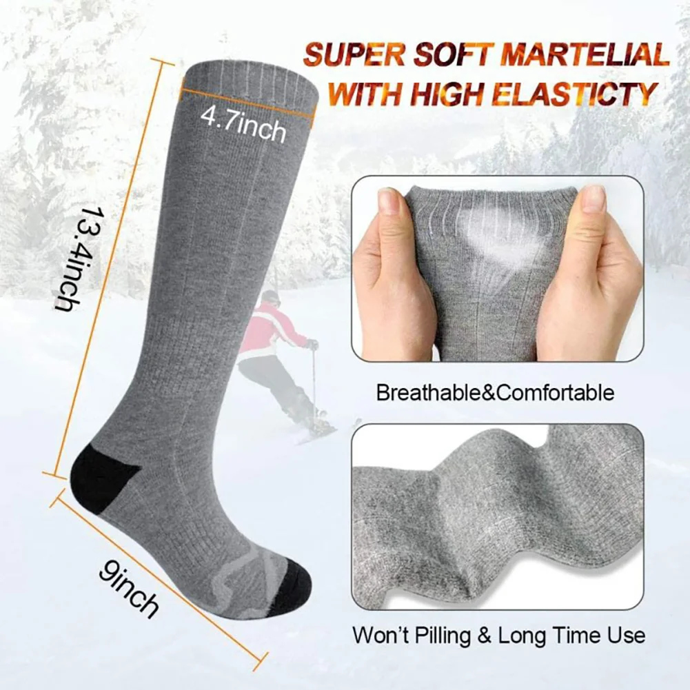 Winter Heated Socks Men's Women's Thermal Heating Thermosocks Foot Warmer Electric Socks Warm Socks Trekking Ski Cycling Outdoor
