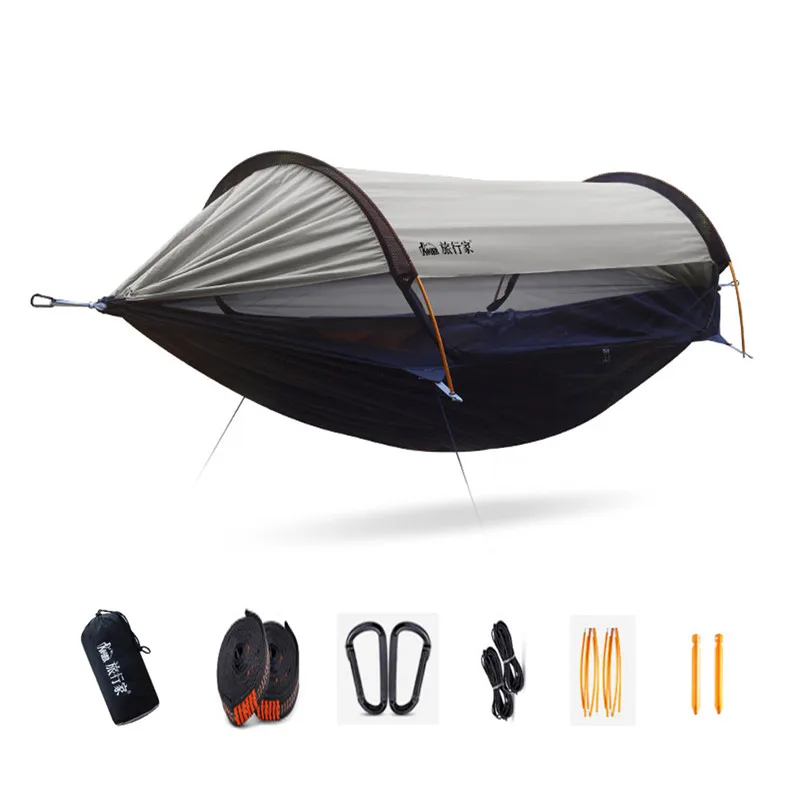 Открытый гамак с защитой от опрокидывания защита солнца и комаров одинарный