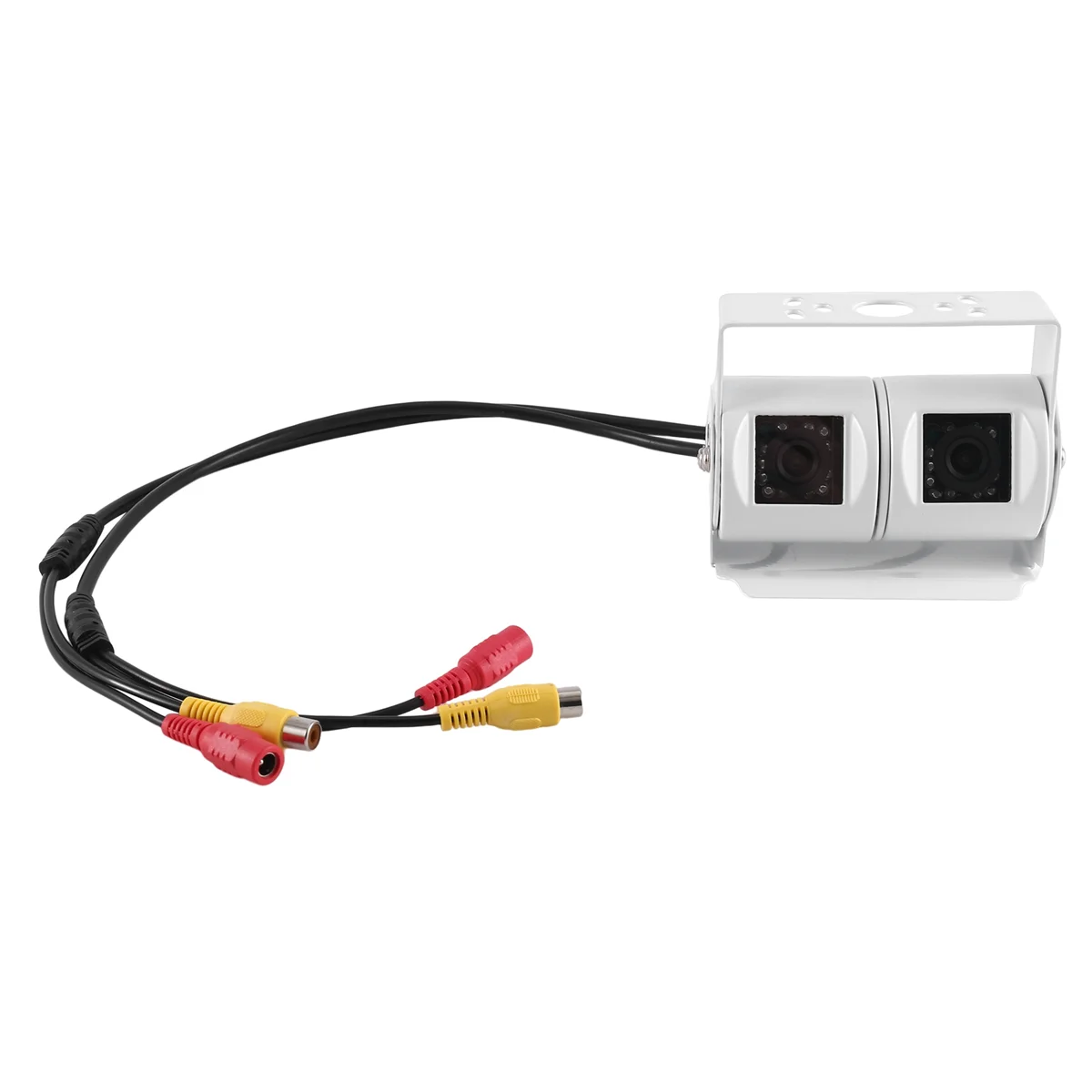 Автомобильный двойной объектив RCA белая камера заднего вида запасная RV