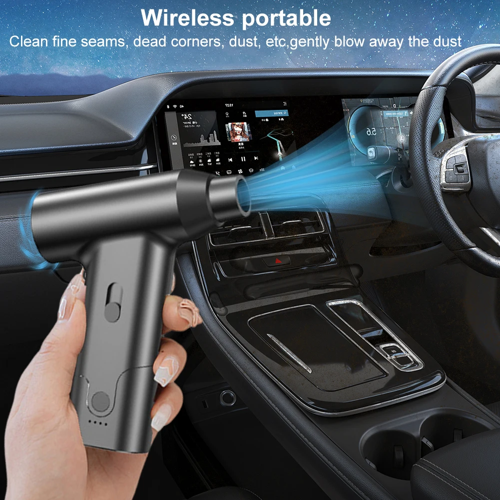 Мини-вентилятор турбовентилятора 110000 RPM 4000 мАч Беспроводной воздуходувка