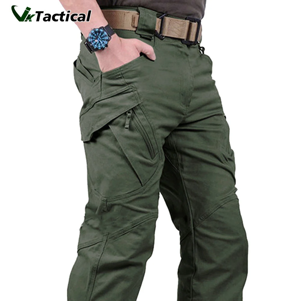 

Tactical Cargo Pants Men Outdoor Waterproof SWAT Combat Military Camouflage Trousers Casual Multi Pocket Male Work Joggers 5XL