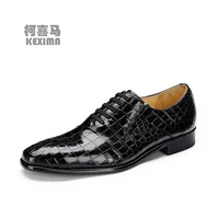 kexima new hanlante male crocodile shoes business wear resisting manual pointed male dress shoes men formal shoes