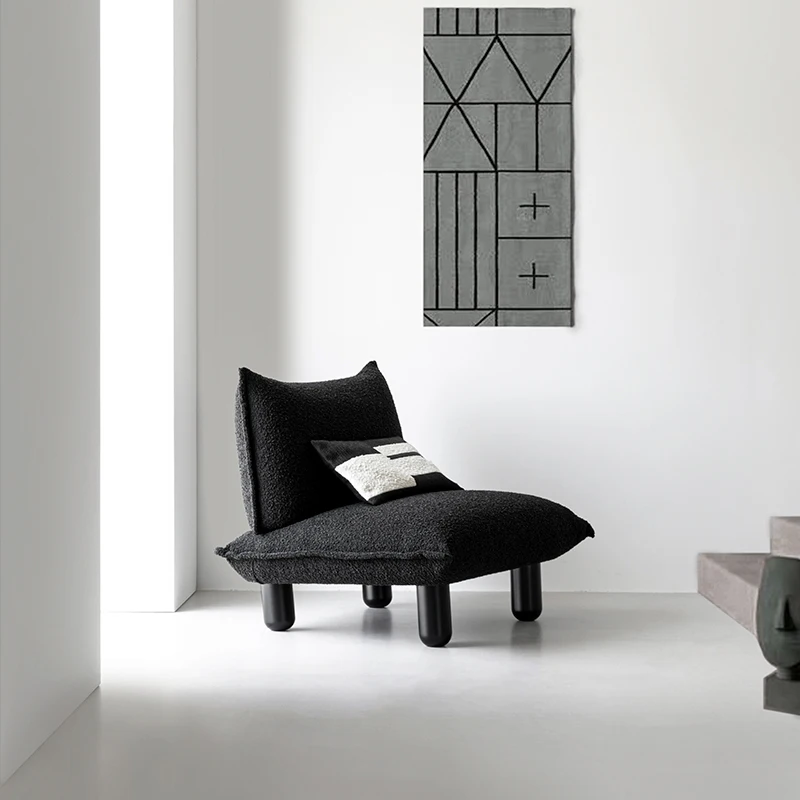 Стулья в скандинавском стиле черно-белые бархатные пушистые чехлы милый патио