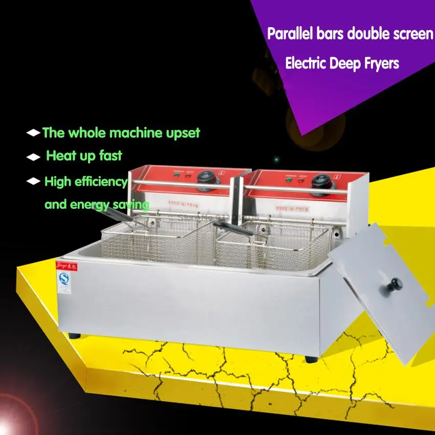 

Electric stainless steel high power fast heating deep fryers for commercial French fries , Fried chicken ect.
