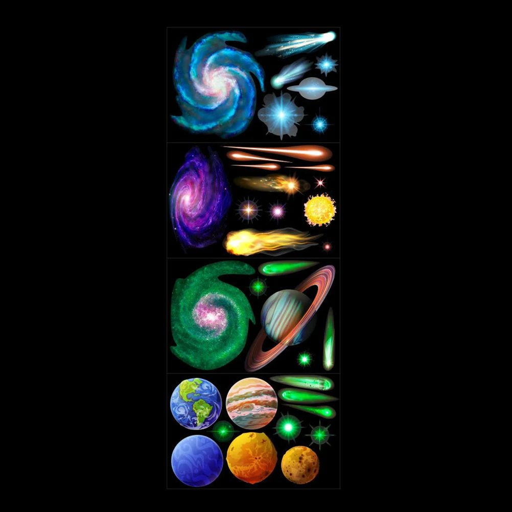 

Clings Wall Glow Decals Sticker Glowing Shooting Themeluminous Meteor Kindergarten Decoration System Solar Outer Space Star