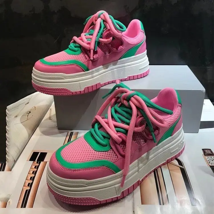 

2022 Spring New Niche Original Design Thick-Soled Sneakers Women's Ins Trendy Low-Top German Training Sports Casual Daddy Shoes