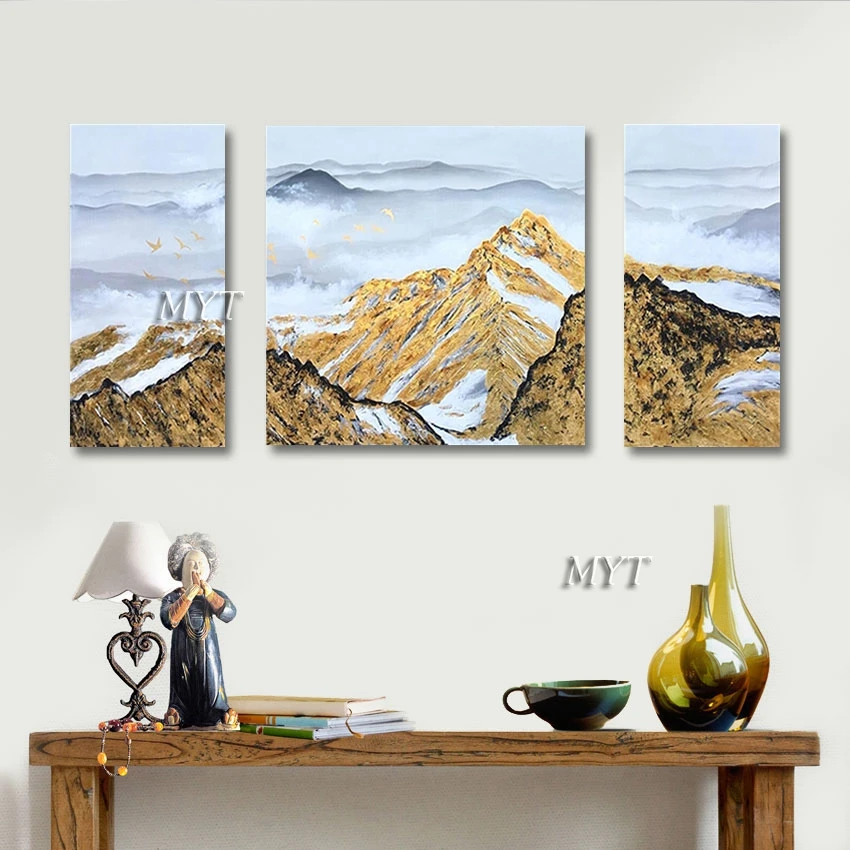 

3 шт., абстрактные картины маслом, без рамки