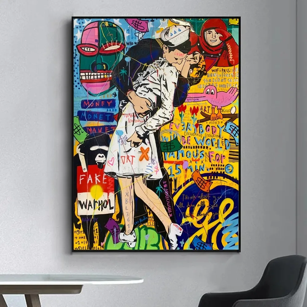 Интересная Мона фантазийный постер наклейка на стену для гостиной бара