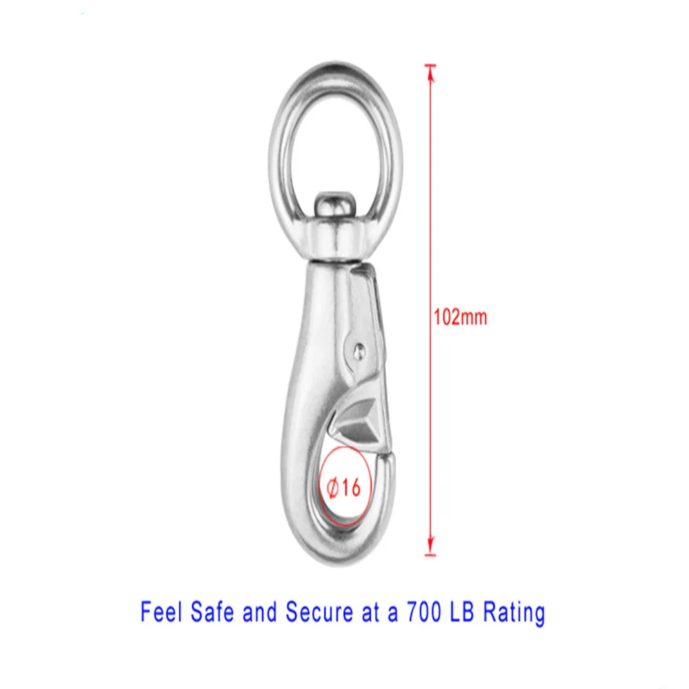 2 шт. поворотный карабин из нержавеющей стали |