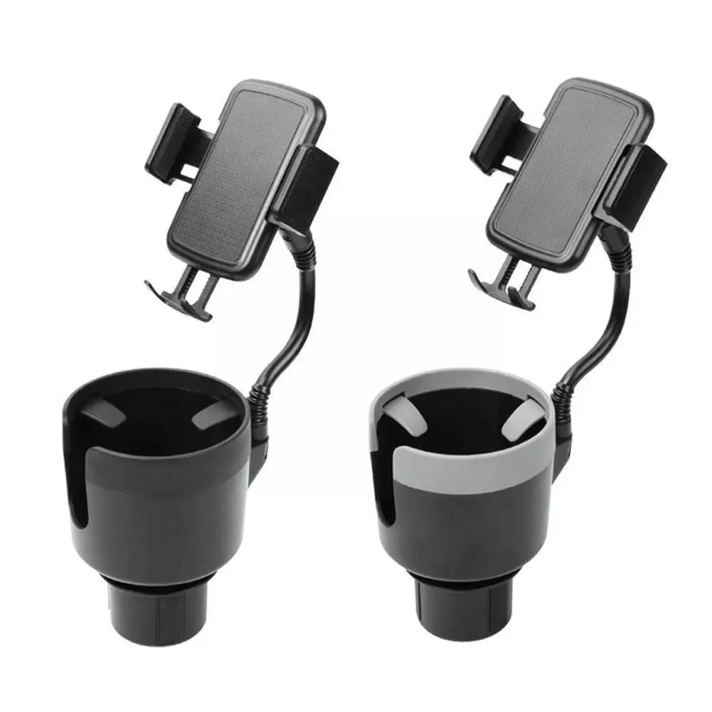 

Car Cup Holder Expander With Cell Phone Mount 360° Holder Rotation Expander+Smartphones Interior Auto Accessories Cup Mount P6X4