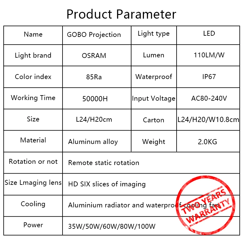 Пользовательская светодиодная HD внутренняя дверная головка наружная ip67