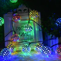 2050 led moroccan ball solar string lights fairy globe waterproof lantern light decorative lighting for yard garden party decor