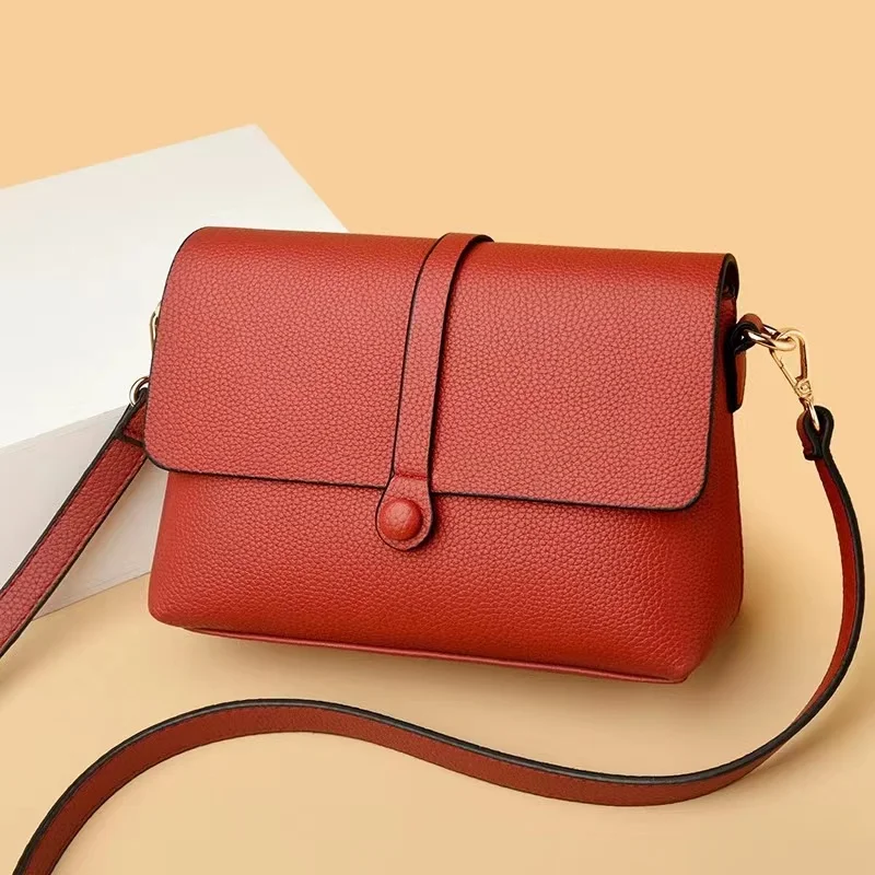 

Винтажная Женская однотонная сумка-мессенджер через плечо из искусственной кожи, дамские маленькие сумочки с клапаном, кошелек