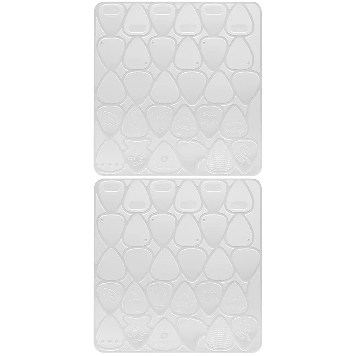 

2pcs Creative Plectrum Molds Unique Triangle Epoxy Molds Keychain Pendant Molds