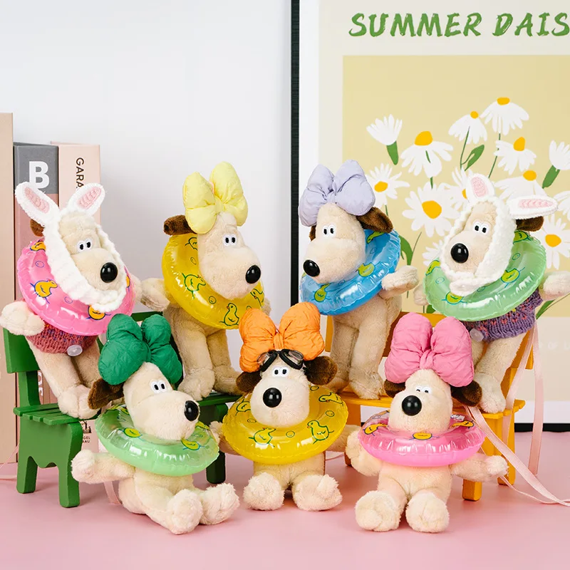 

15cm Pilot Dog Pendant Doll Wallace & Gromit Dog Plush Keychain Pendent Gromit Dog Hanging Doll SchoolBag Pendant X-mas Gifts