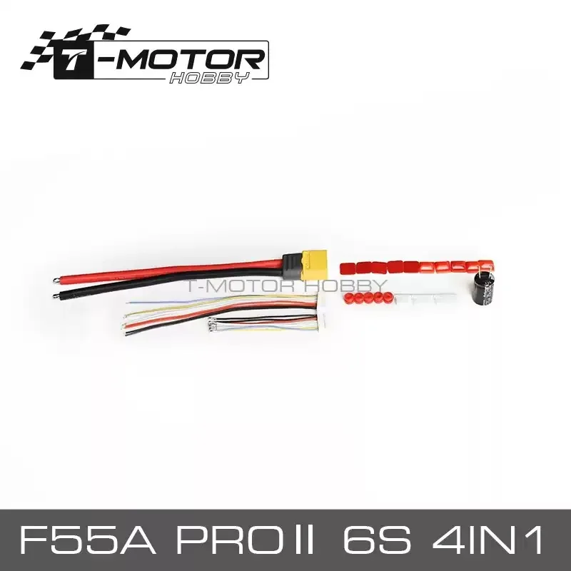 Фото T-MOTOR Tiger Power FPV ESC для гоночных дронов, 2-е поколение F55APRO ⅱ 6S4IN1, электронный регулятор скорости №4