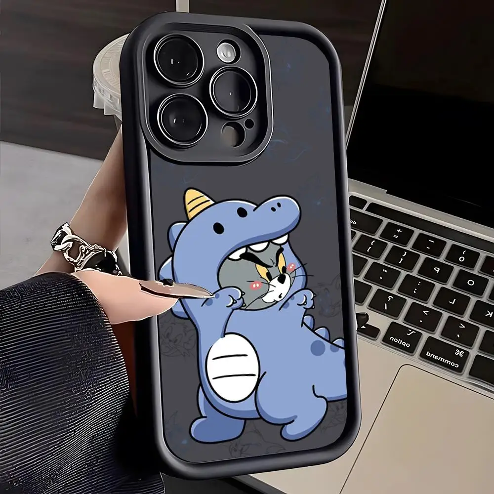 Чехол для телефона TomS JerryS IPhone 16 Pro Max 15 14 Plus 13 12 11 XR XS X 7 8 мягкая задняя крышка из ТПУ