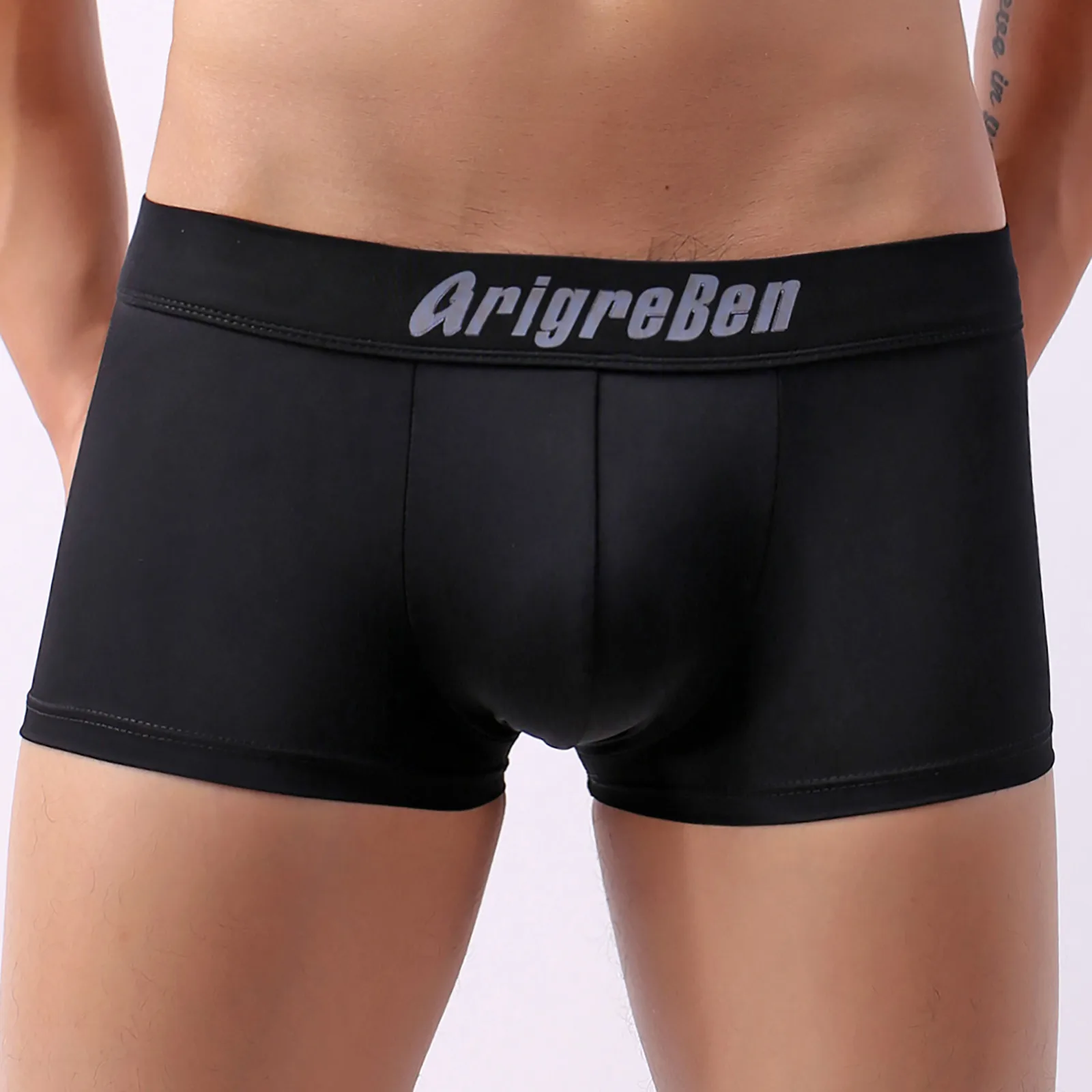 

Men'S Underwear Swim Wear Bikini Trunks Mid-Waist Smooth Men'S Boxer Swimming Shorts Beach Sexy Breathable Stretch Shorts