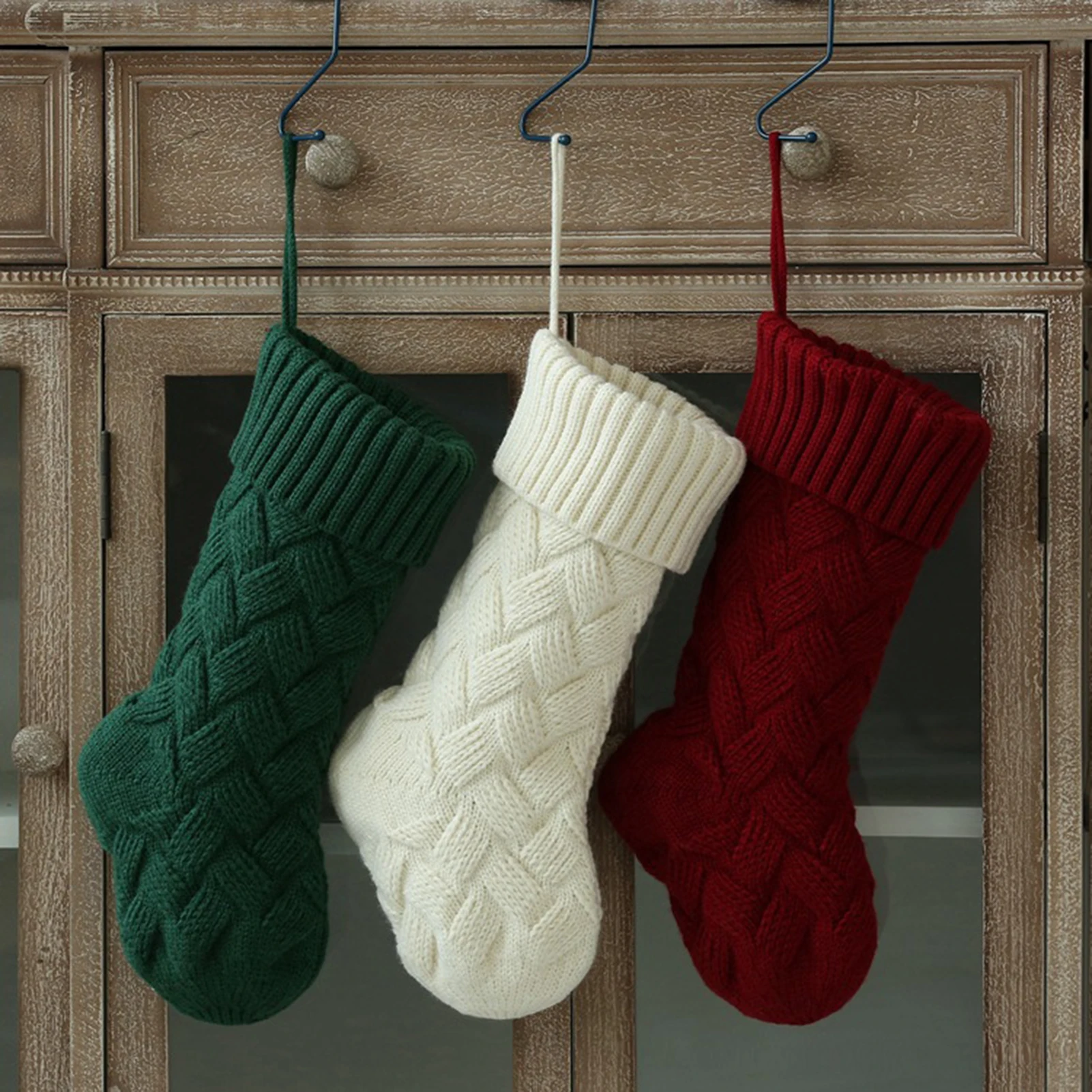 

Christmas Stockings Gift Holder Well Made Durable Stocking for Party Home Hanging Decor