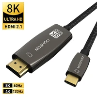 moshou usb c to hdmi compatible cable hdr 8k30hz 4k120hz type c to hd cable 48gbps for laptop dp alt mode