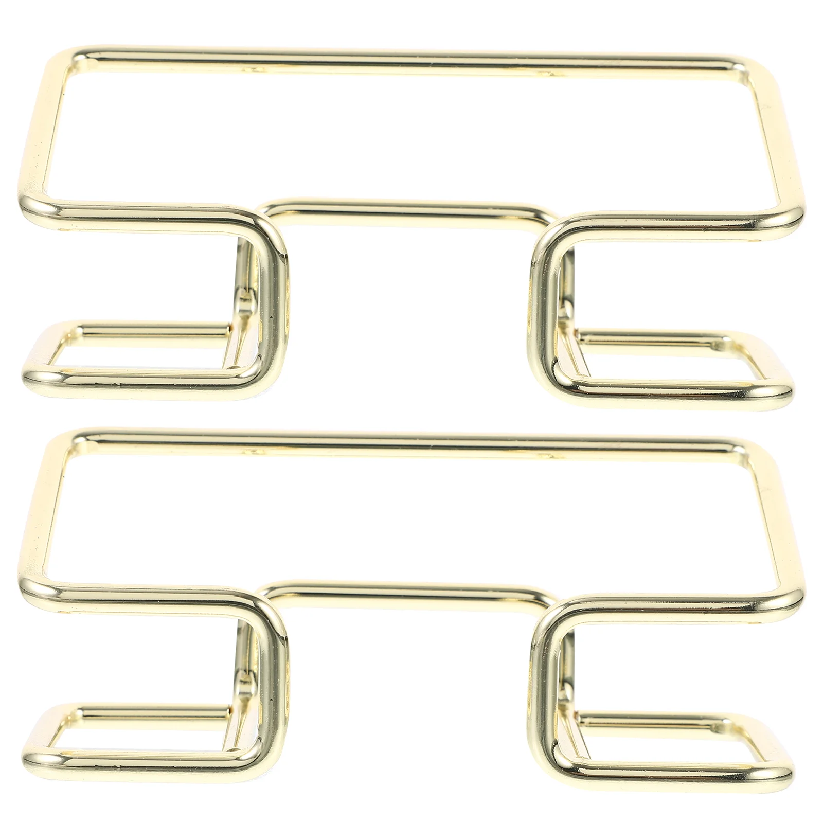 

2 Pcs Card Holder Practical Display Rack Wrought Iron Business Stand Metal Cards