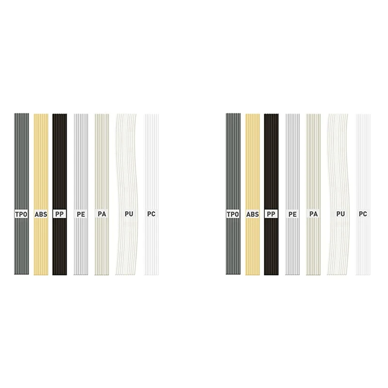 

112PCS Plastic Welding Rods, 7 Types ABS PP PU PE PA PC TPO 13 Inch Plastic Welder Rod For Car Bumper Kayak