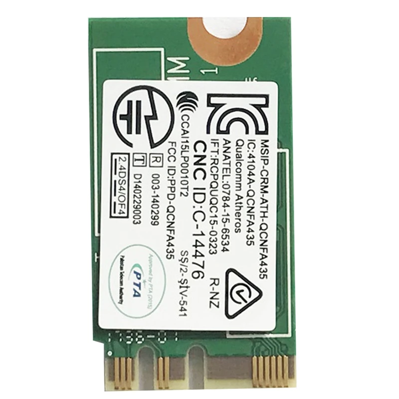

DW1810 встроенная сетевая карта AC M.2 NGFF, Двухдиапазонная, 2,4G/Φ, Bluetooth, беспроводные сетевые карты