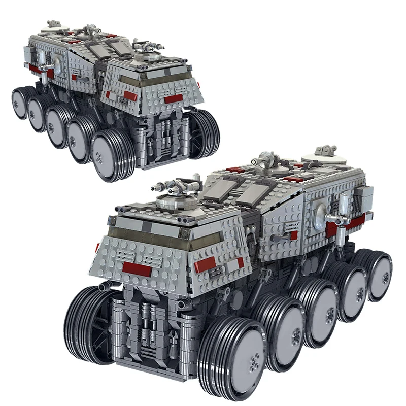 

MOC Space Wars UCS Juggernaut Red Tank Building Blocks Set Battle Chariot Car Assault Armored DIY Vehicle Toys For Children Gifs