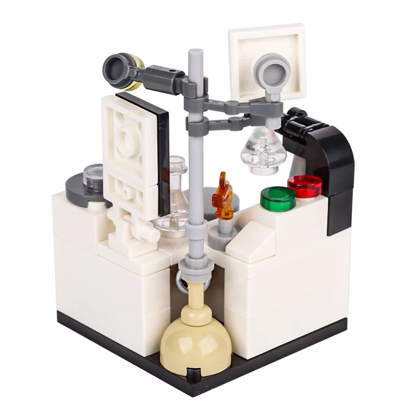 Детский лабораторный конструктор набор строительных блоков крючок Мензурка
