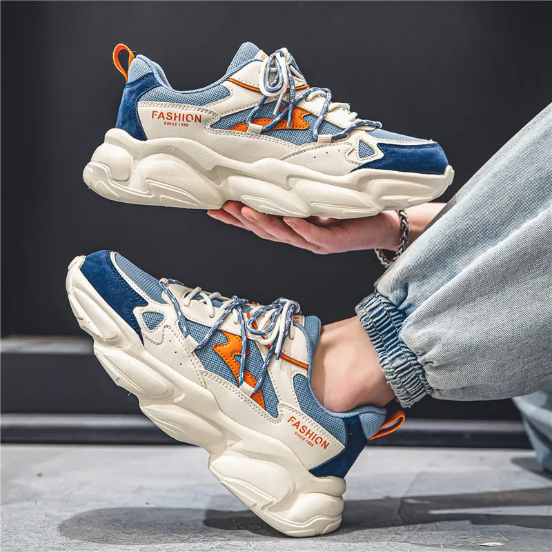 2023 Fashion Trend Chunky Walking Sneakers Men New Running Sport Sneakers Shoes Men's Sneakers Male Punk Casual Shoes For Men