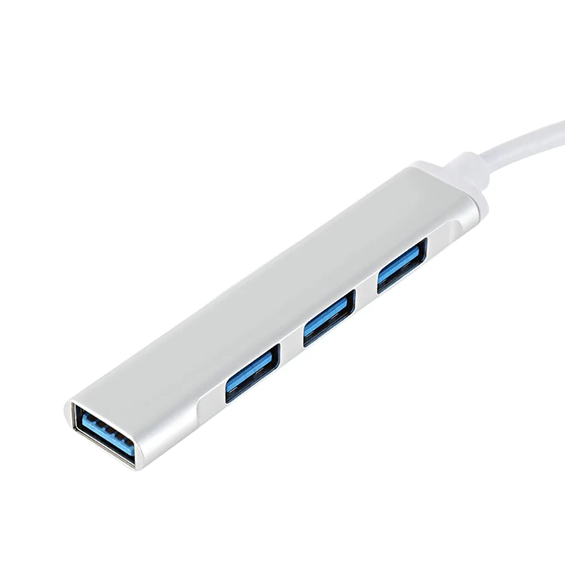 

Type-C 4 Port Hub Splitter USB 3.0 For PC Mac Phone Pro Ipad 1-Port USB 3.0, 3-Ports USB 2.0