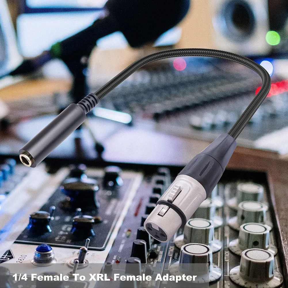 

Stereo Audio Adapter 3 Pin Female XLR To Quarter Inch TRS Female Converter Mic High Grade Oxygen Free Copper (OFC) Musical