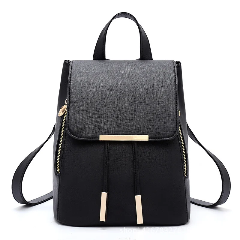 

new backpack double zipper 2022 edge genuine leather bag Korean backpack fashion women's backpack school bags for teenage girls