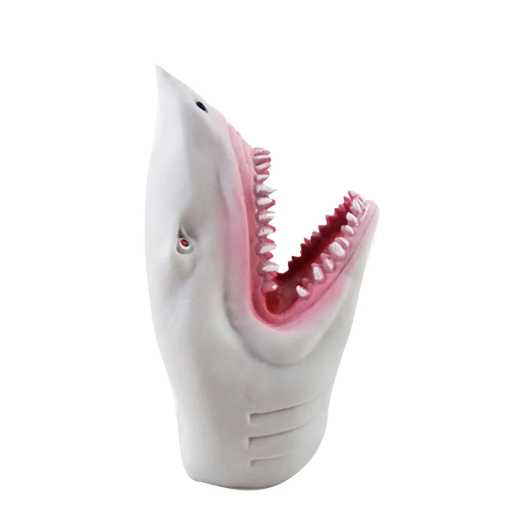 

1PC Simulated Ocean Shark Hand Puppet Toy Plastic Shark Gloves Toy Cartoon Story-telling Props Parent-child Interaction