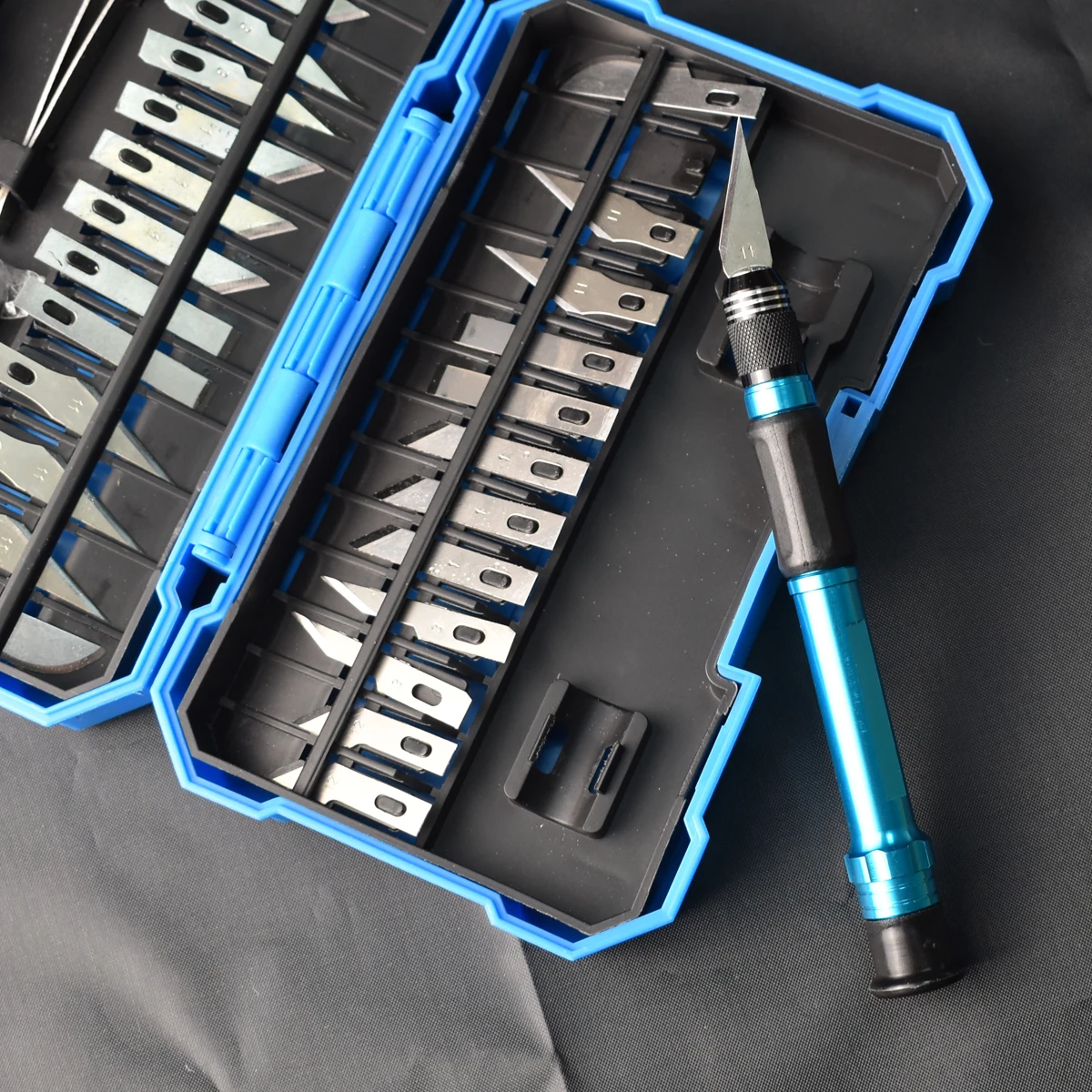 

29PCS Utility Knife Set Carbon Steel Fixed Blade Craft Engrave Pen Cutter Hand Tools Phone Repair Multipurpose Emergency Scalpel