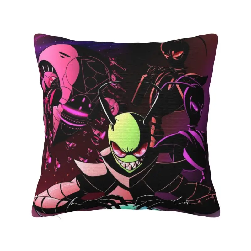 Фото Пользовательские чехлы для подушек I-Invader Z-Zim с героями мультфильмов, декоративные квадратные наволочки для дивана и дома №1