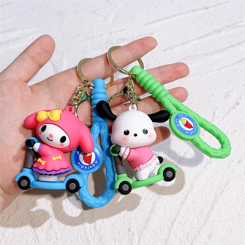 Kawaii Sanrio Велоспорт Kuromi моя мелодия брелок Аниме Cinnamoroll почтовая Модель подвеска