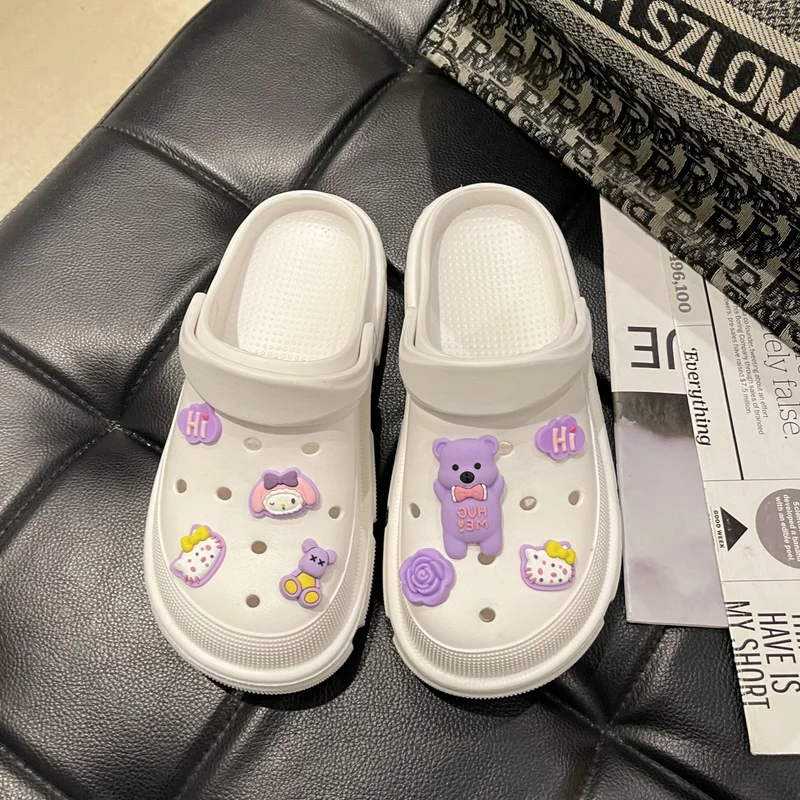 

Summer Women's Platform Garden Sandals Cartoon Slippers Slip on Girls Beach Shoes Fashion Sandals Outdoor Zapatos De Mujer 2022