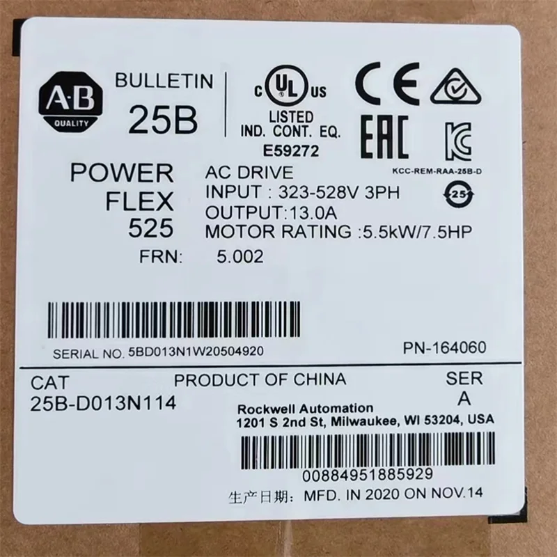 Original packaging  Allen Bradley  Frequency converter  25B-D013N114  25BD013N114