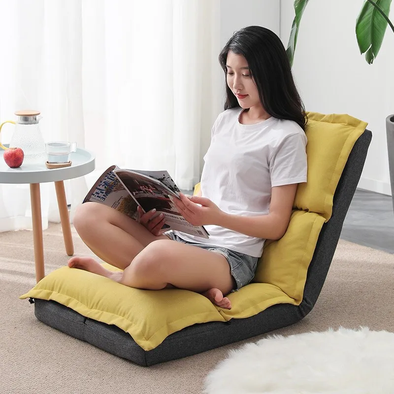 

Lazy Small Sofa Bay Window Balcony Female Tatami Bed Small Reclining Chair Bedroom Sofa Chair Single Back Chair Lounge Sofa