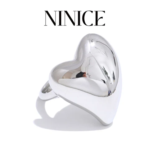 NiNice сердце из нержавеющей стали  кольцо